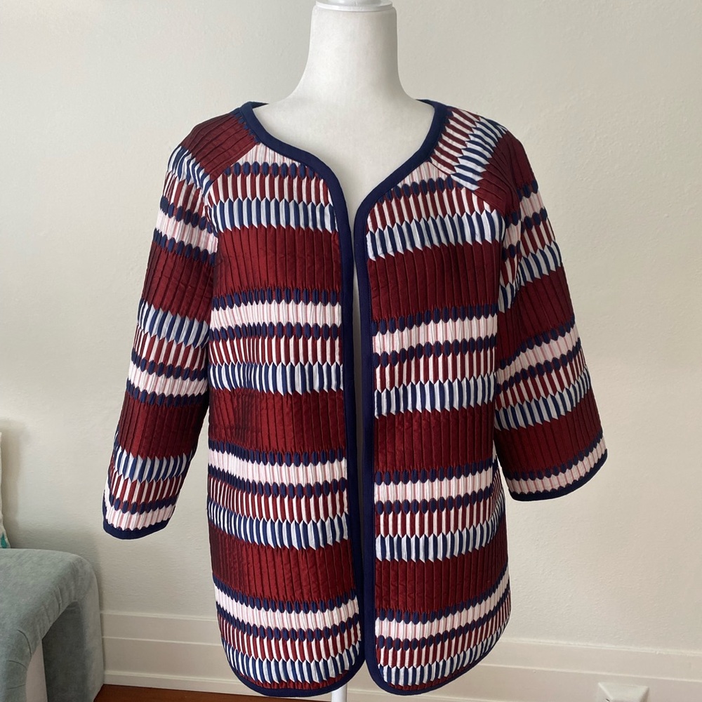 Tabitha Burgundy and Blue Jacket